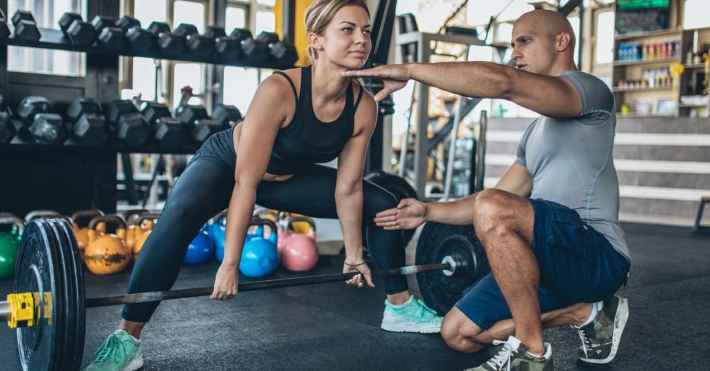 Coaching good technique is a must when personal training